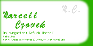 marcell czovek business card